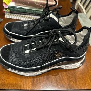 CHANEL Black and White Sneakers
